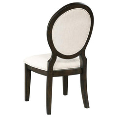 Twyla 5-piece Round Dining Set Dark Cocoa and Cream - 115101-S5