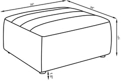 Sunny Square Upholstered Ottoman Natural - 551623