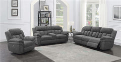 Bahrain Upholstered Power Glider Recliner Charcoal - 609543P