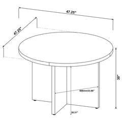 Jamestown Round Engineered Wood Dining Table with Decorative Laminate Mango Brown - 183021