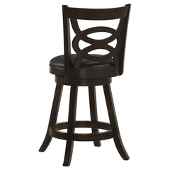 Calecita Swivel Counter Height Stools with Upholstered Seat Cappuccino (Set of 2) - 101929