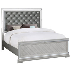 Eleanor Wood Queen Panel Bed Metallic Mercury - 223461Q