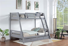 Trisha 2-drawer Wood Twin Over Full Bunk Bed Grey - 460562TF