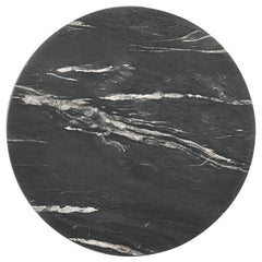 Skylark Round Marble-like SmartTop Side End Table Black - 707847