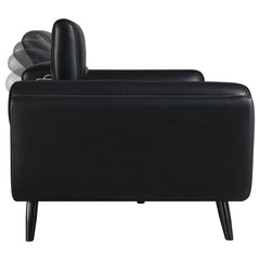 Shania Upholstered Low Back Sofa Black - 509921