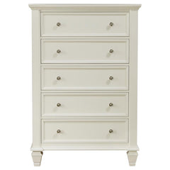 Sandy Beach 5-piece Eastern King Bedroom Set Cream White - 201309KE-S5