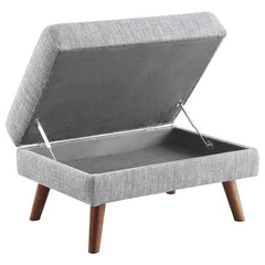 Churchill Rectangular Upholstered Ottoman Grey - 551303