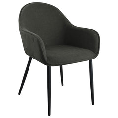 Emma Upholstered Dining Arm Chair Charcoal and Black (Set of 2) - 115593