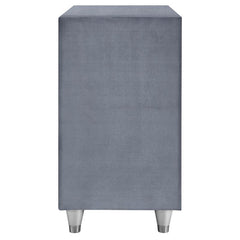 Antonella Upholstered 3-drawer Nightstand Grey - 223582