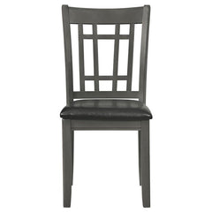 Lavon Padded Dining Side Chairs Medium Grey and Black (Set of 2) - 108212