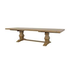 Florence Double Pedestal Dining Table Rustic Smoke - 180201