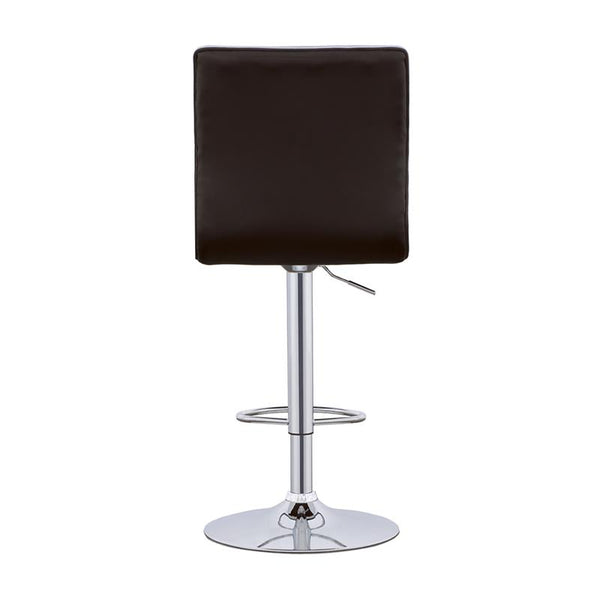 Ashbury Upholstered Adjustable Bar Stools Black and Chrome (Set of 2) - 122087