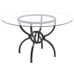 Aviano 5-piece Dining Set Gunmetal and Matte Black - 108291-S5