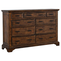 Elk Grove 9-drawer Dresser with Jewelry Tray Vintage Bourbon - 203893