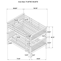 Chapman Wood Full Over Full Bunk Bed White - 460360