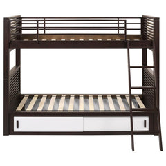 Oliver Wood Twin Over Twin Bunk Bed Java - 400736T