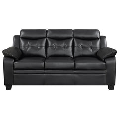 Finley Upholstered Padded Arm Tufted Sofa Black - 506551
