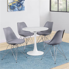 Arkell 30-inch Round Pedestal Dining Table White - 193041
