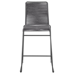 Jerome Upholstered Bar Stools with Footrest (Set of 2) Charcoal and Gunmetal - 192064