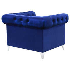 Bleker Upholstered Tuxedo Arm Tufted Accent Chair Blue - 509483