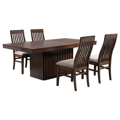 Briarwood 5-piece Rectangular Dining Set with Removable Extension Leaf Mango Oak - 182991-S5