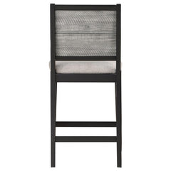 Elodie Upholstered Padded Seat Counter Height Dining Chair Dove Grey and Black (Set of 2) - 121229