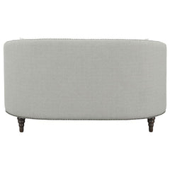 Avonlea Upholstered Sloped Arm Loveseat Grey Fabric - 505642