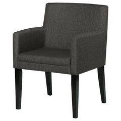 Catherine Upholstered Dining Arm Chair Charcoal Grey and Black (Set of 2) - 106252