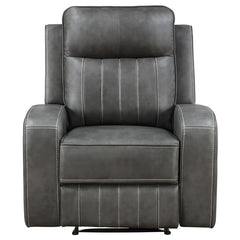 Raelynn Upholstered Track Arm Recliner Grey - 603193