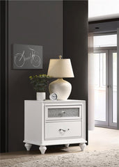 Barzini 2-drawer Nightstand White - 205892