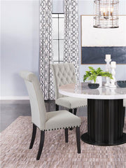 Alana Upholstered Tufted Side Chairs with Nailhead Trim (Set of 2) - 115182