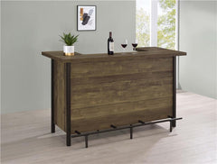 Bellemore Rectangular Storage Bar Unit Rustic Oak - 182104