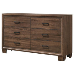 Brandon 6-drawer Dresser Medium Warm Brown - 205323