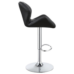 Berrington Adjustable Bar Stools Chrome and Black (Set of 2) - 100425