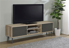 Allie 2-door Engineered Wood 71" TV Stand Distressed Pine - 701076