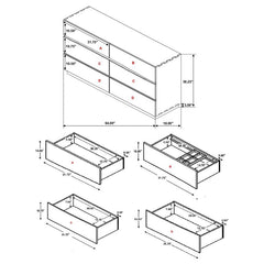 Winslow 6-drawer Dresser Smokey Walnut - 223253
