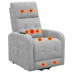 Howie Upholstered Power Lift Massage Chair Grey - 609402P