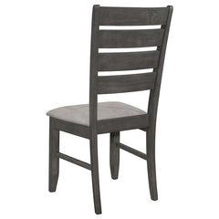 Dalila Ladder Back Side Chair (Set of 2) Grey and Dark Grey - 102722GRY