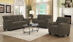 Clementine Upholstered Padded Arm Accent Chair Brown - 506573