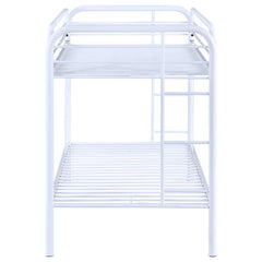 Morgan Metal Twin Over Twin Bunk Bed White - 2256W