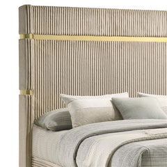 Lucia Upholstered Queen Wingback Bed Beige - 224731Q