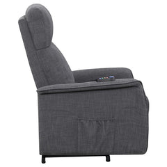 Herrera Upholstered Power Lift Massage Chair Charcoal - 609406P