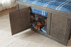 Wrangle Hill Wood Twin Storage Bookcase Bed Gunsmoke - 400839T