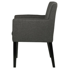 Catherine Upholstered Dining Arm Chair Charcoal Grey and Black (Set of 2) - 106252