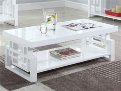 Schmitt Rectangular Coffee Table White High Gloss - 705708