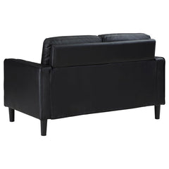 Ruth Upholstered Track Arm Loveseat Black - 508362