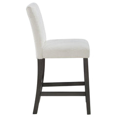 Alba Boucle Upholstered Counter Height Dining Chair White and Charcoal Grey (Set of 2) - 123119