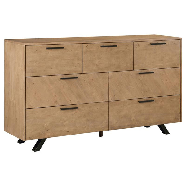 Taylor 7-drawer Dresser Light Honey Brown - 223423