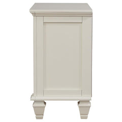 Sandy Beach 3-drawer Nightstand Cream White - 201302