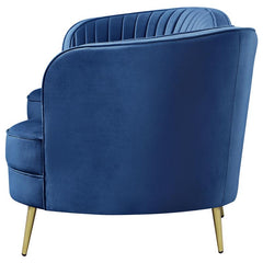 Sophia Upholstered Channel Tufted Sofa Blue - 506861